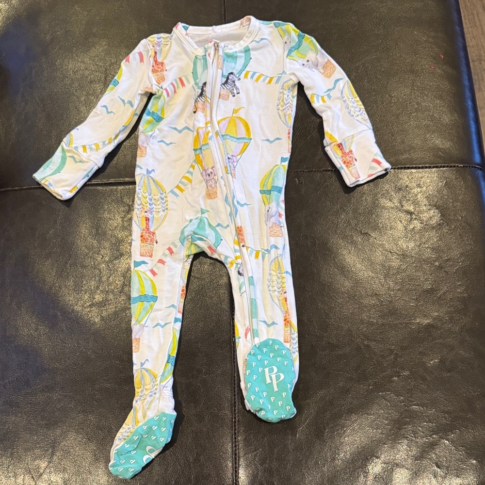 Posh Peanut Multicolor Hot Air Balloon Kids Footie